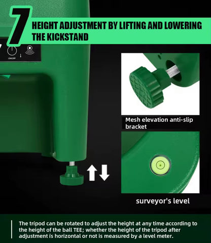 Automatic Golf Ball Dispenser Machine, 5000MAH 40 Golf Balls Driver with Height Adjustable, Golf Club Organizer, Dual-Mode, Golf Ball Tee Up Machine for Golf Driving Range