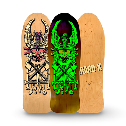 Ed Gein, Limited Edition, Hand-Painted GLOW-IN-THE-DARK Deck 10"x30” (1 of 5)