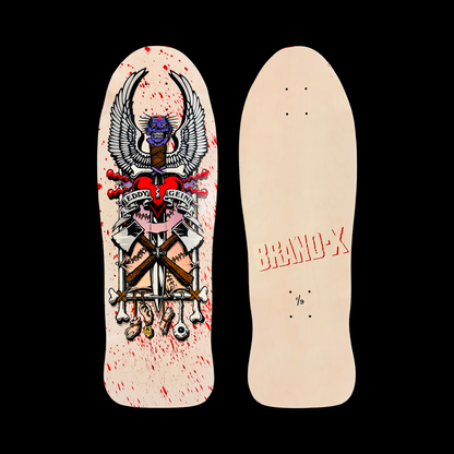 Ed Gein, Limited Edition, Hand-Painted BLOOD SPLATTER Deck 10"x30" (1 of 9)