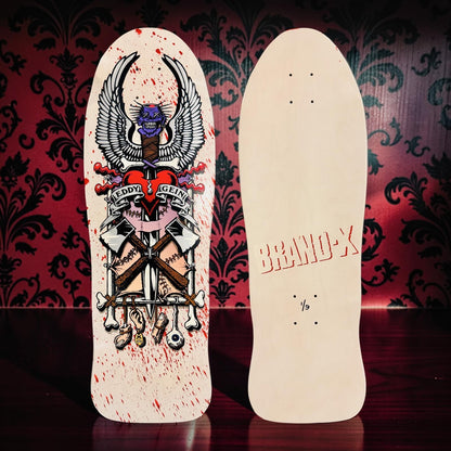 Ed Gein, Limited Edition, Hand-Painted BLOOD SPLATTER Deck 10"x30" (1 of 9)