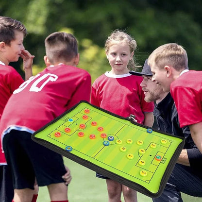 Foldable 5-a-side football Magnetic Tactic Coaching Board Command athlete competition training equipment rewritable