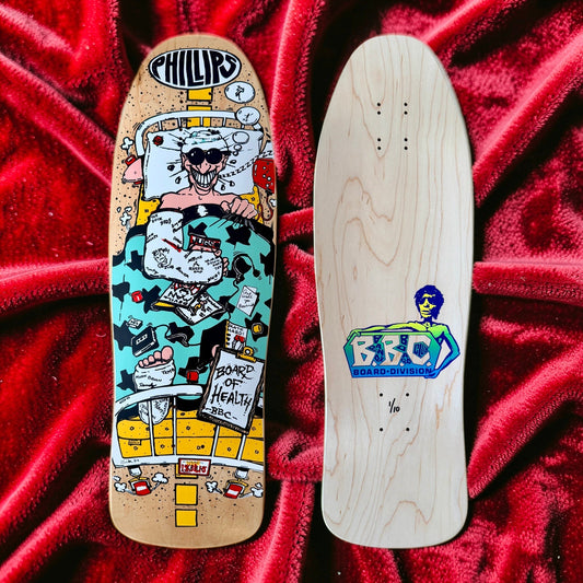 Jeff Phillips BOARD OF HEALTH Limited Edition BBC Deck, HANDBEMALT (1 von 50) (VORBESTELLUNG, OKTOBER)
