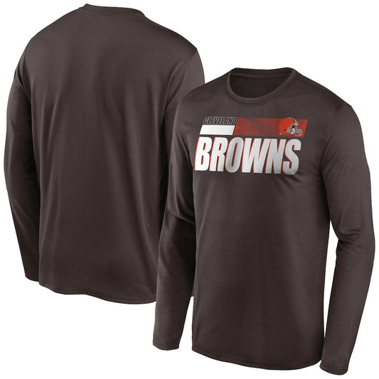 Cleveland Browns New Era Combine Authentic Split Line Long Sleeve