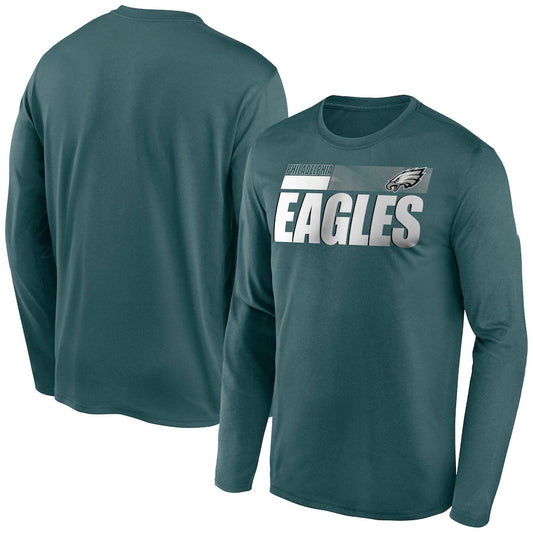 Philadelphia Eagles New Era Combine Authentic Split Line Long Sleeve