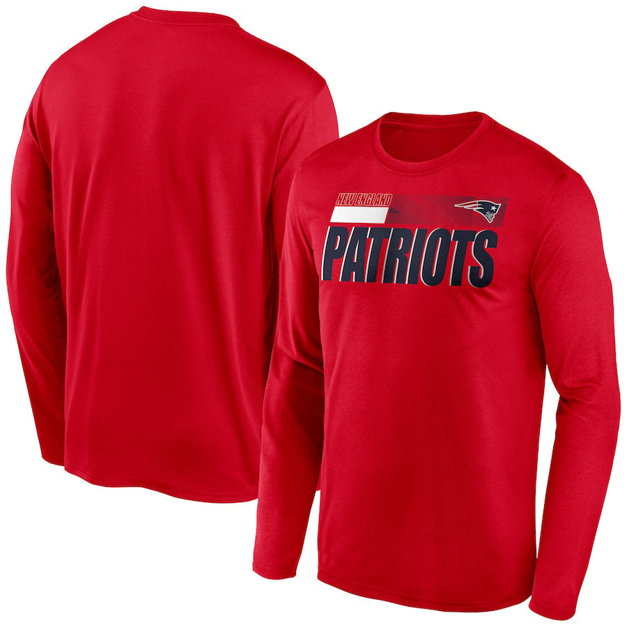 New England Patriots New Era Combine Authentic Split Line Long Sleeve