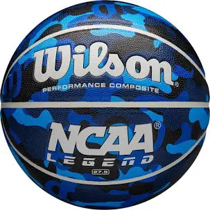 Wilson NCAA Legend Indoor/Outdoor Basketball in a Blue Camo pattern