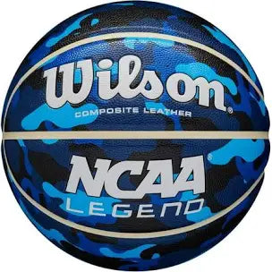 Wilson NCAA Legend Indoor/Outdoor Basketball in a Blue Camo pattern