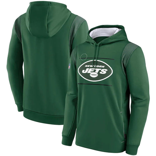 New York Jets Nike Sideline Logo Performance Pullover Hoodie