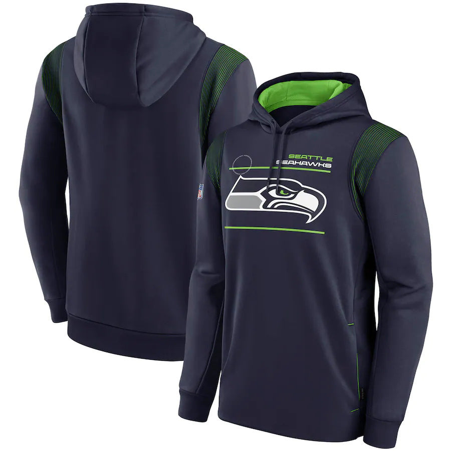 Seattle Seahawks Nike Sideline Logo Performance Pullover Hoodie