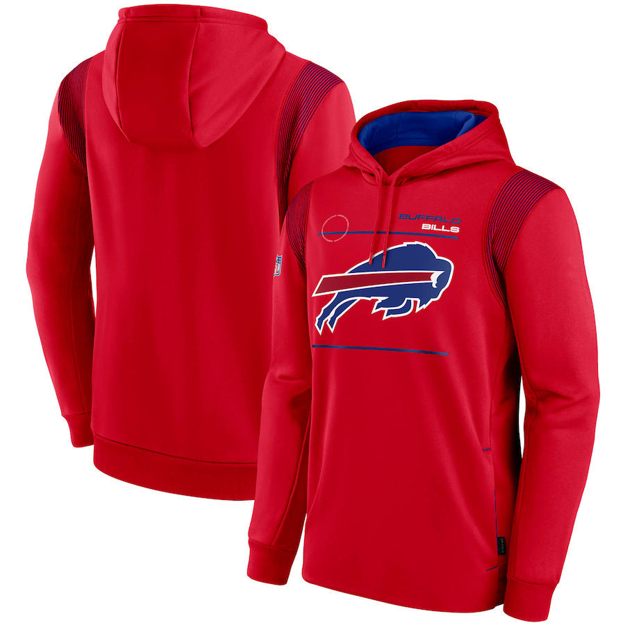 Buffalo Bills Nike Sideline Logo Performance Pullover Hoodie