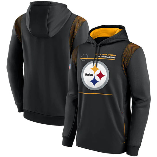 Pittsburgh Steelers Nike Sideline Logo Performance Pullover Hoodie