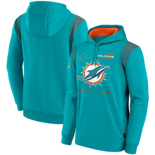 Miami Dolphins Nike Sideline Logo Performance Pullover Hoodie