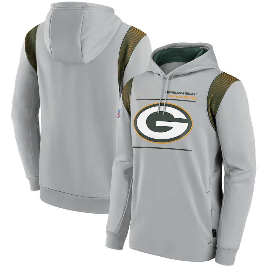 Green Bay Packers Nike Sideline Logo Performance Pullover Hoodie