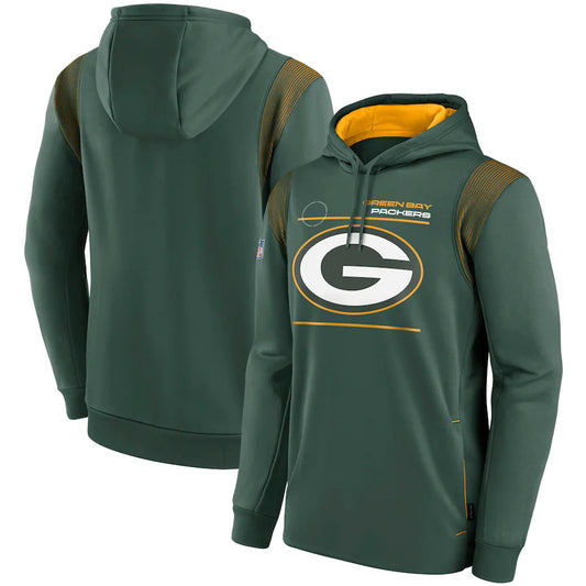 Green Bay Packers Nike Sideline Logo Performance Pullover Hoodie
