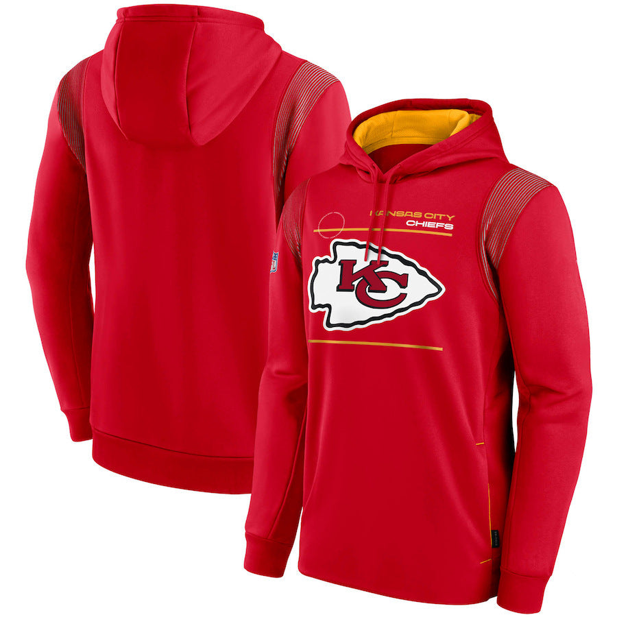 Kansas City Chiefs Nike Sideline Logo Performance Pullover Hoodie