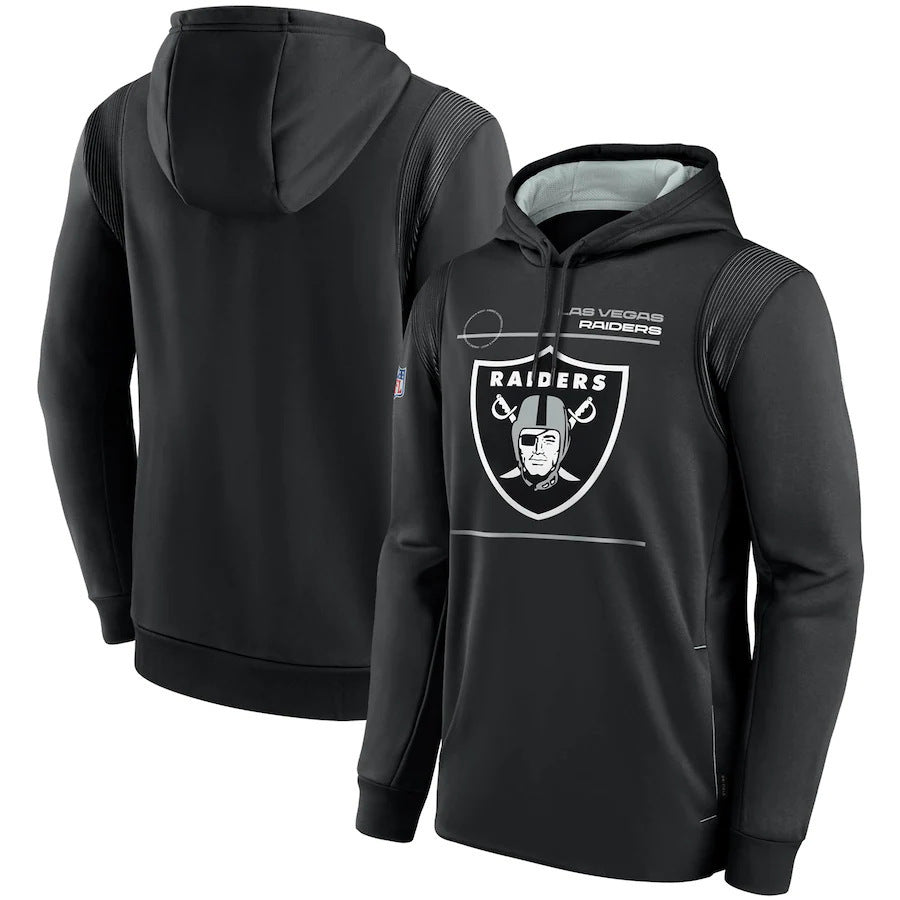 Las Vegas Raiders Nike Sideline Logo Performance Pullover Hoodie