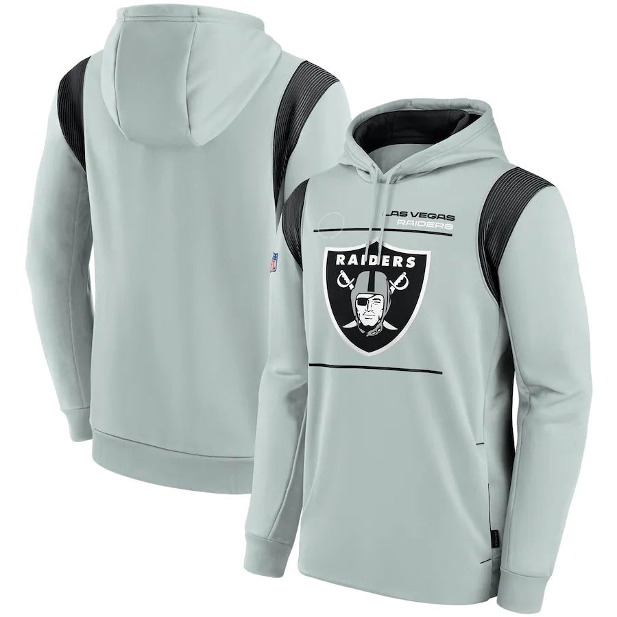 Las Vegas Raiders Nike Sideline Logo Performance Pullover Hoodie