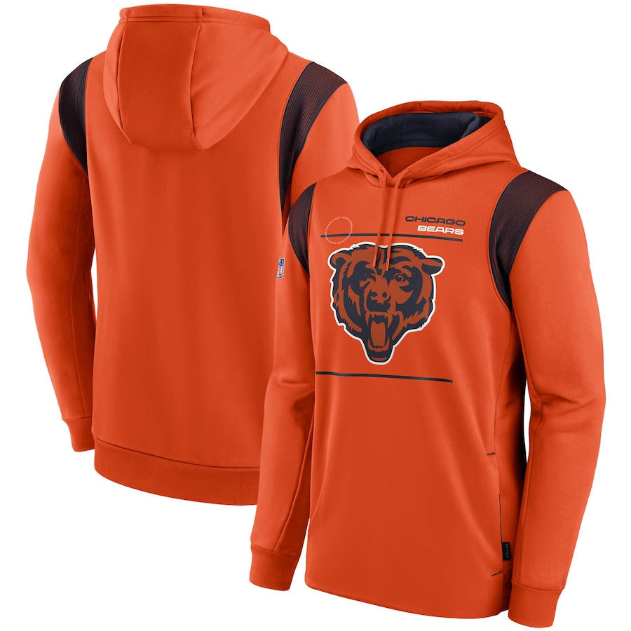 Chicago Bears Nike Sideline Logo Performance Pullover Hoodie