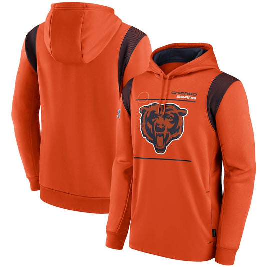 Chicago Bears Nike Sideline Logo Performance Pullover Hoodie
