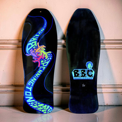 Bryan Pennington BBC Escher Lizard, Limited Edition, HAND-PAINTED, GLOW Deck 10.3"x30.5" (1 of 15)