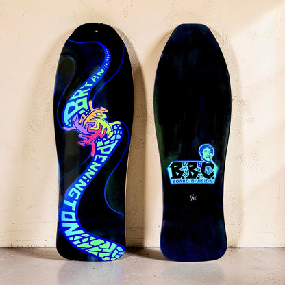 Bryan Pennington BBC Escher Lizard, Limited Edition, HAND-PAINTED, GLOW Deck 10.3"x30.5" (1 of 15)