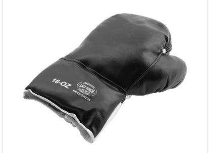 Kids Boxing Set with 10oz Boxing Gloves and 17.5" Tall Punching Bag - Black