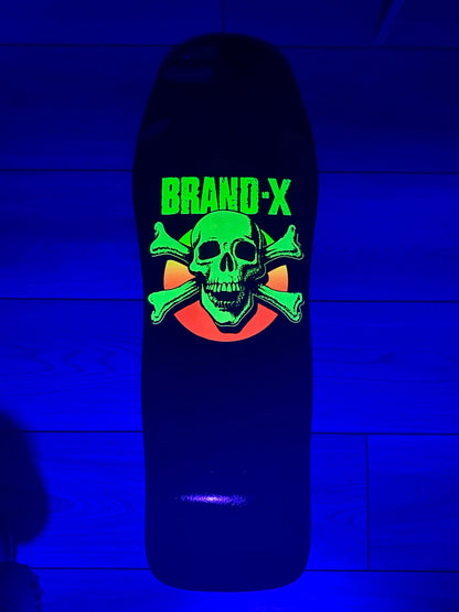Knucklehead FLOCKED, FLUORESCENT & GLOW-IN-DARK Limited Edition Deck 10.1"x30" HAND PAINTED (1 of 5)