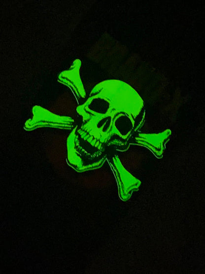 Knucklehead FLOCKED, FLUORESCENT & GLOW-IN-DARK Limited Edition Deck 10.1"x30" HAND PAINTED (1 of 5)