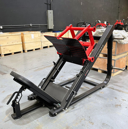 Prensa de piernas de alto rendimiento Pro Strength | Prensa de piernas comercial de carga con discos
