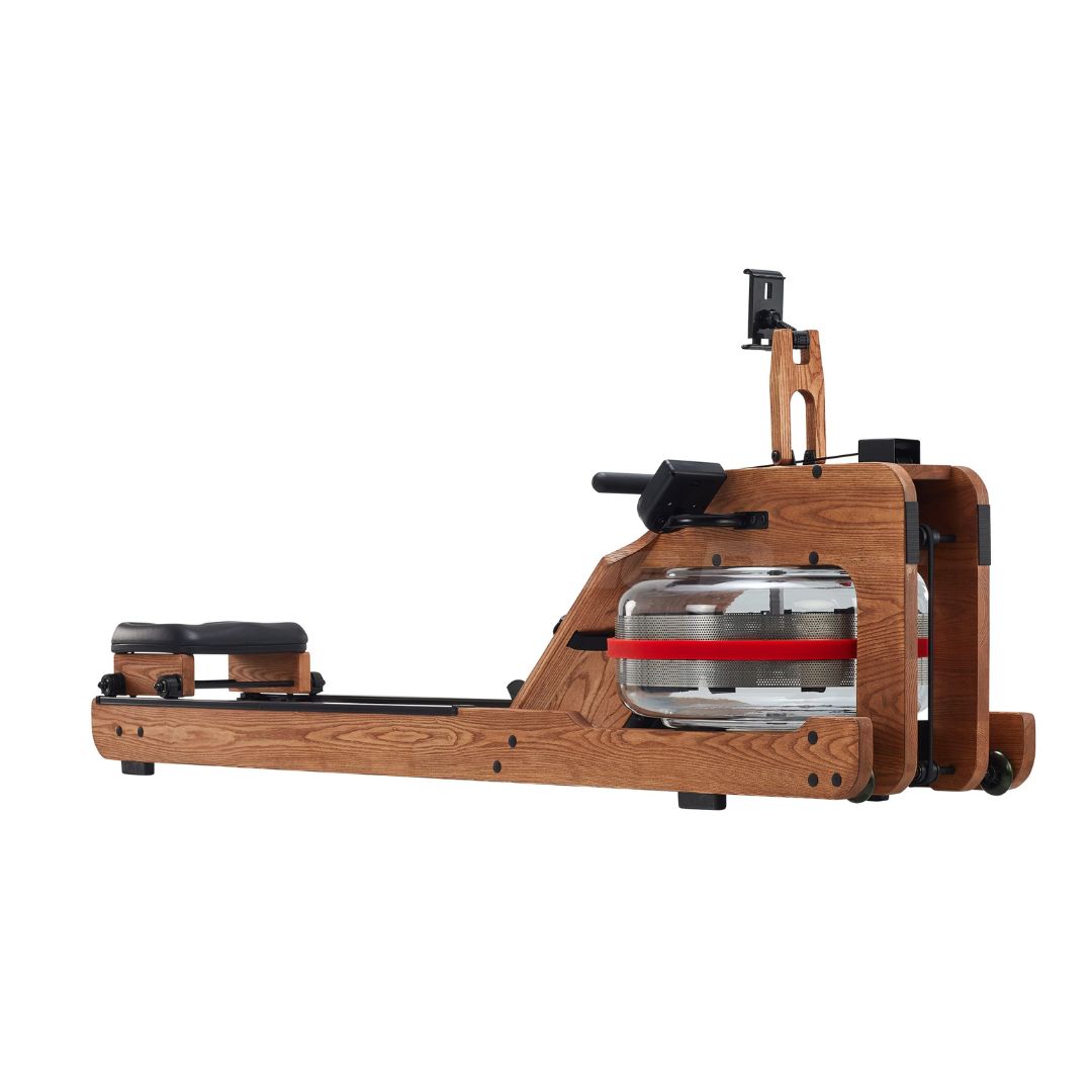 Water Rower - Muscle D Fitness - Wooden Seated Adjustable Water Rower
