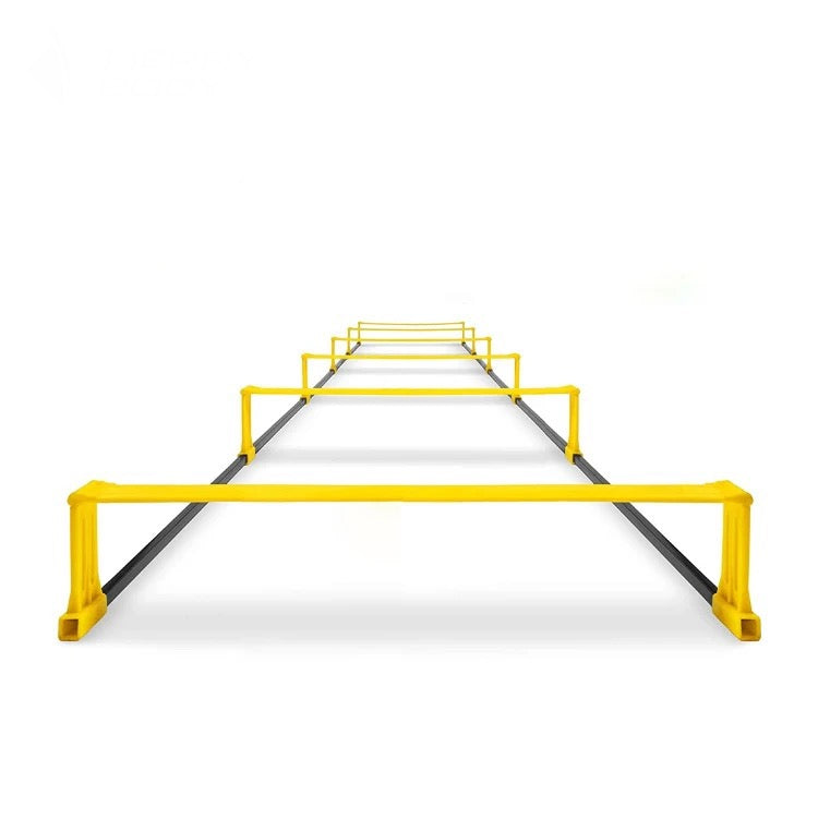 Adjustable 2 In 1  Agility Training Speed Ladder W/6 Rungs