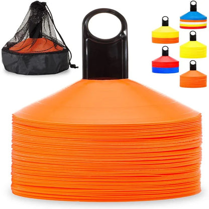 Agility Cones. 12 Pack W/ STAND & Mesh Bag