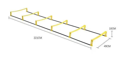 Adjustable 2 In 1  Agility Training Speed Ladder W/6 Rungs