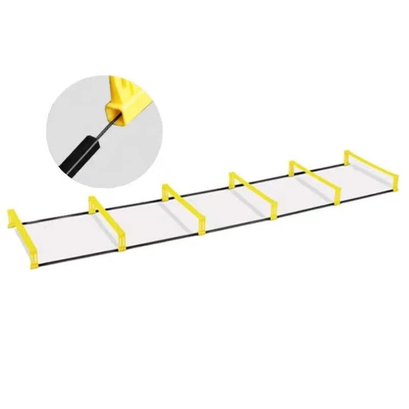 Adjustable 2 In 1  Agility Training Speed Ladder W/6 Rungs