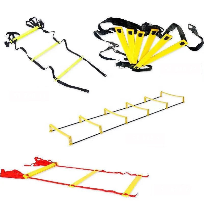 Adjustable 2 In 1  Agility Training Speed Ladder W/6 Rungs