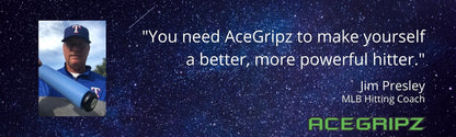 INCREASE EXIT VELOCITY & Bat Speed YOUTH MODEL- ACEGRIPZ Medium Straight Handle- 45mm